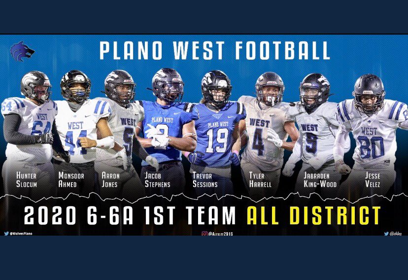 2020 6-6A 1st Team All District for Plano West!

<a href="/CoachDupont/">Jon Dupont</a> <a href="/CoryHarkey/">Cory Harkey</a> <a href="/CoachJeffMonken/">Jeff Monken</a> <a href="/CoachSamPittman/">Coach Sam Pittman</a> <a href="/CoachSFountain/">Scott Fountain</a> <a href="/dpearma/">Danny Pearman</a> <a href="/NathanBrownUCA/">Nathan Brown</a> <a href="/CoachPMonty/">Philip Montgomery</a> <a href="/CoachTomHerman/">Coach Tom Herman</a> <a href="/CoachEAllen21/">Eddie Allen</a> <a href="/DBCoachMcGraw/">Gary McGraw</a> <a href="/CoachDaveAranda/">Dave Aranda</a> <a href="/CoachPetty_/">Jonathan Petty</a>