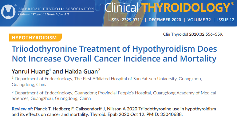 clinicalthyroid's tweet photo. Interesting Swedish study on thyroid hormone action & overall cancer incidence/mortality. Thanks Drs. YanRui Huang and Haixia Guan for your review of this paper.
https://t.co/8xeGRKT8m8
#AmericanThyroidAssociation #ClinicalThyroidology #ATAThyroid2020 #endotwitter #medtwitter https://t.co/ejUhg9Jw6f