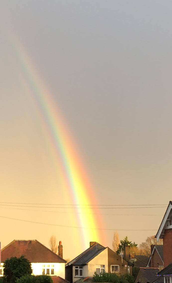 CharlotteSulli's tweet photo. Somewhere over the rainbow... skies are blue 💙 #hope #ThisStormWillPass #EssexRainbow https://t.co/iiwWx2AvTV