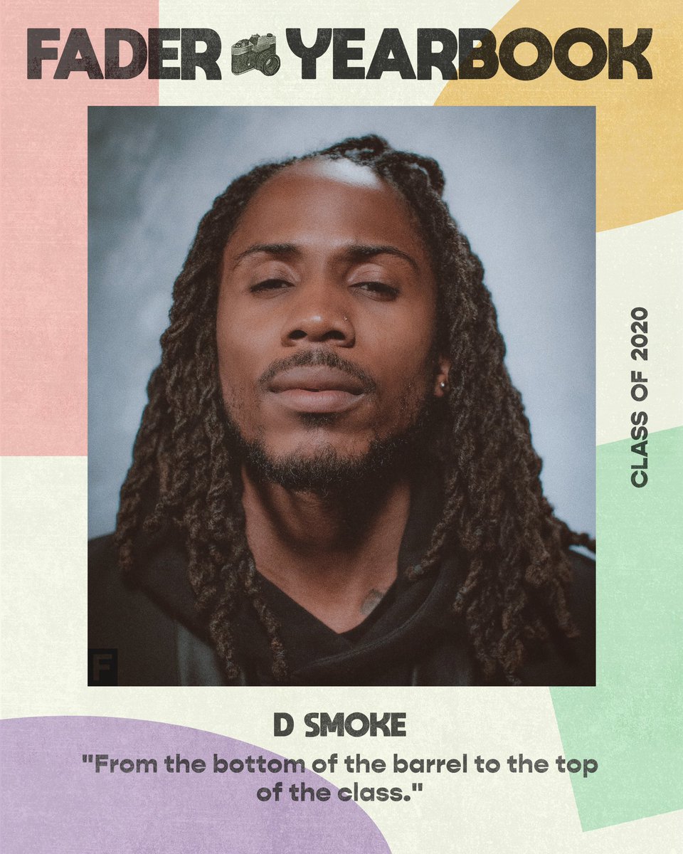 thefader's tweet image. From winning a rap-competition show to receiving two Grammy-nominations, @dsmoke7 has made a name for himself in almost no time. The Inglewood rapper appreciates his rise in the FADER Class of 2020 yearbook.

📷: @eihpxs