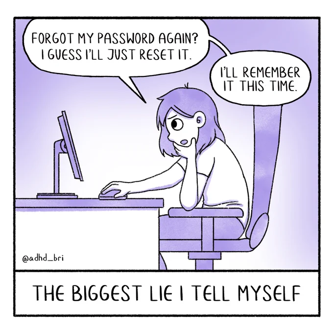 The Biggest Lie I Tell Myself #adhd #comic 