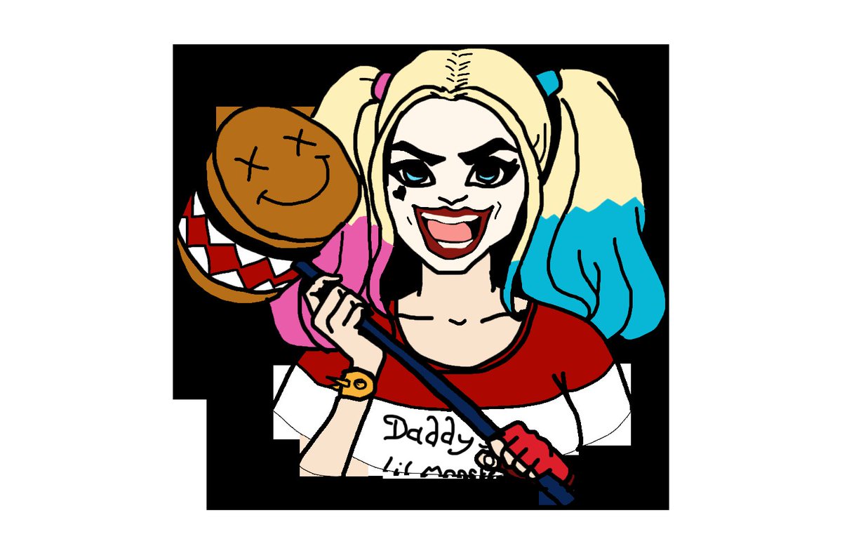 baddrawnstuff's tweet image. Got a little bored so drew a few more things. First up is #HarleyQuinn