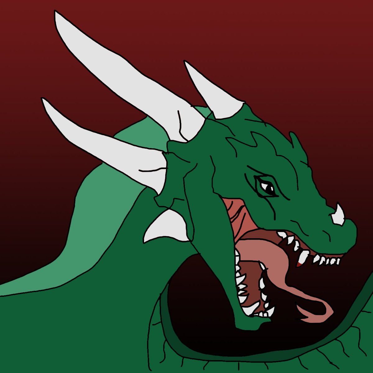 baddrawnstuff's tweet image. Finally tried to do a dragon. Not quite scratching the #DnD itch, but takes the edge off a bit