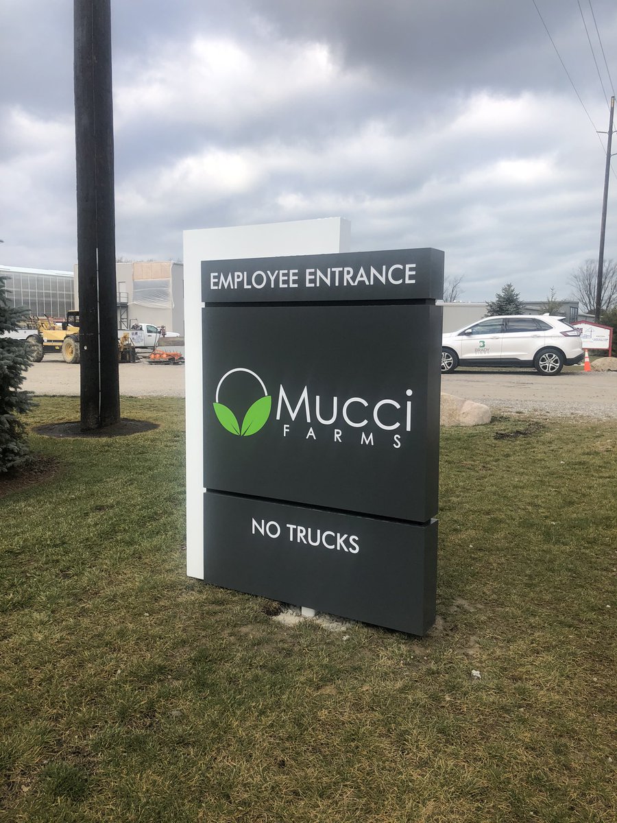 BradySignCo's tweet image. Really exciting to partner with Mucci Farms on this branding project. Ohio grown tomatoes with Ohio built signs...a match made in heaven! #OurSignsMeanBusiness