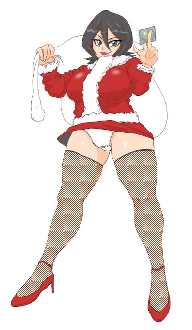 クラスのモテない男子に童貞卒業をプレゼントしてくれるGカップでサンタコスのルキア 