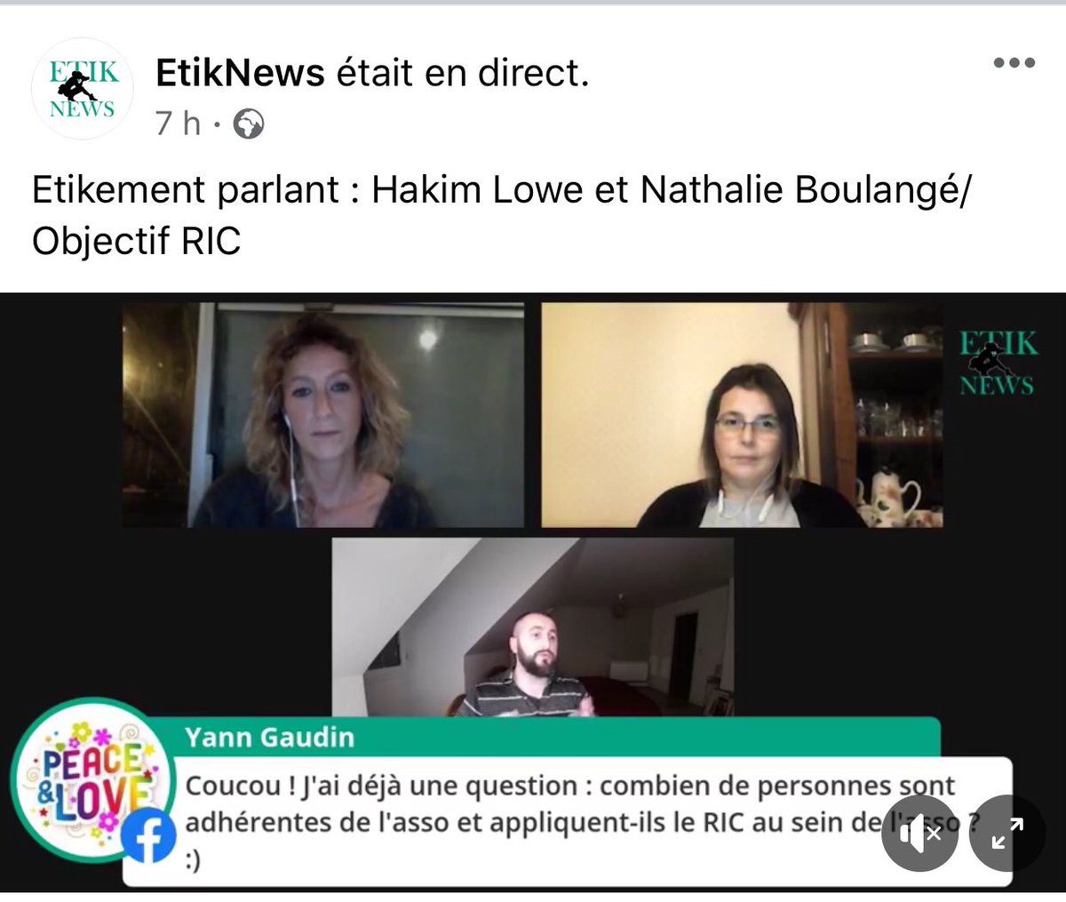 ObjectifRIC's tweet image. [LIVE #RIC]
@etik_news a dédié son dernier direct à deux membres du Conseil d’Administration d’Objectif RIC : Nathalie Boulangé et Hakim Löwe
Si vous souhaitez avoir plus d’infos sur l’association, vous y trouverez sûrement votre bonheur 👉 youtu.be/E0sl4E3Y5s0