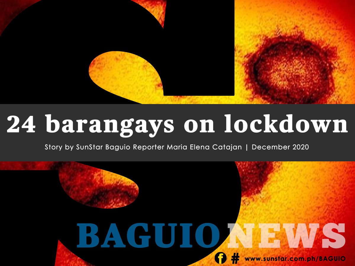 sunstarbaguioph's tweet photo. YULETIDE cheer is marked by 24 Baguio City barangays on lockdown, as a reminder to keep health protocols in place in the midst of a health pandemic. https://t.co/TDONa3946k https://t.co/rXrBixjYRc