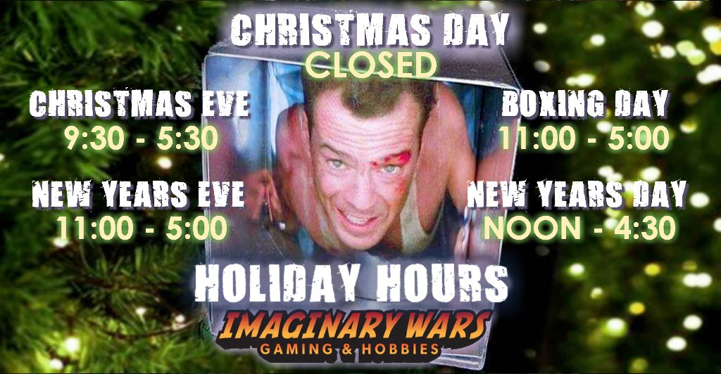 ImaginaryWars's tweet photo. Opening up EXTRA early tomorrow for all your last-minute gift needs!

#christmaseve #lastminuteshopping #yycstore #yyccomicstores #yycgamestore #shoplocalyyc #smallbusinesses #yyc #notamazon https://t.co/b7QbrxhWHF