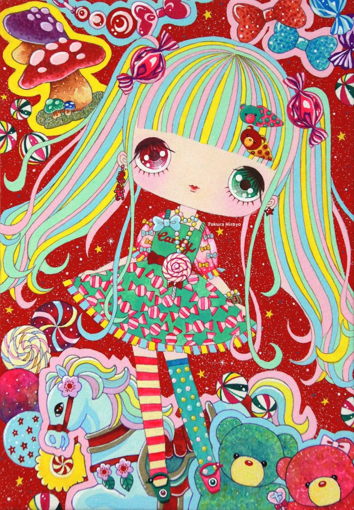 とくらひろよ 年自分が選ぶ今年の4枚 コロナで不安な状況になった時に 作品を見てくださった方が可愛い 作品でほっこりしたり癒しになったら良いなと思ったことで生まれた可愛い絵画シリーズから選んだ4枚です 特に描きこみをがんばったという自己満で