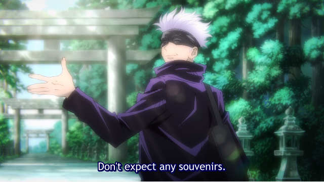 Megumi's memoryDo you always go see Gojo off?And yea there will be souvenirs xD