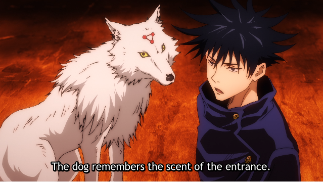 *not related but-Megumi was hugging and talking to the doggie before he answered this. Anime skipped it whyyy 