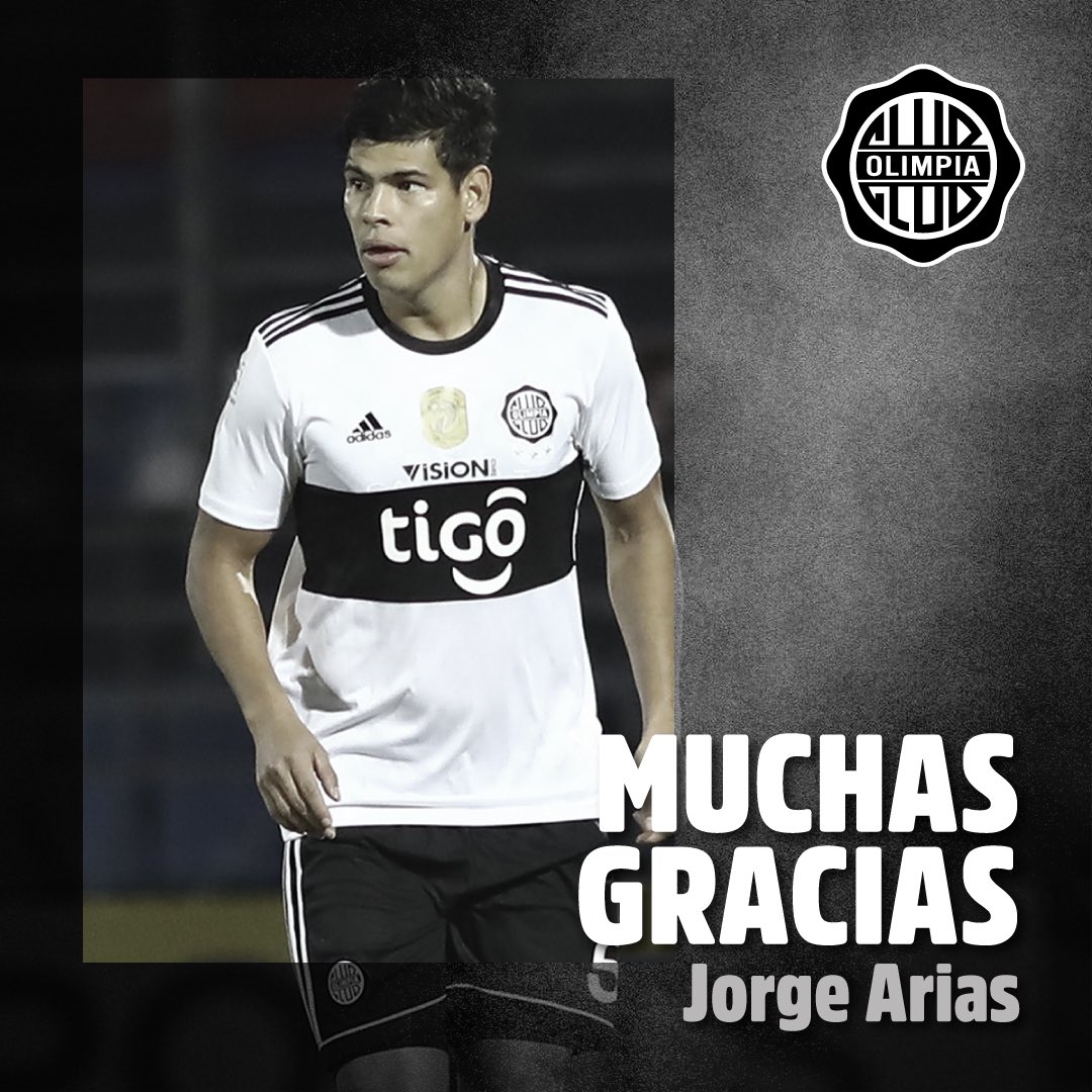 elClubOlimpia's tweet photo. Tras la culminación del Clausura 2020, Jorge Enrique Arias dejará la institución con varios títulos bajo el brazo. 💪🏾

¡Que tus últimos partidos con la franja sean con éxito y gracias por tu profesionalismo y sacrificio Tricampeón! ⭐️⭐️⭐️

#SomosOlimpia ⚪️⚫️⚪️ https://t.co/EfsU1jDMjl
