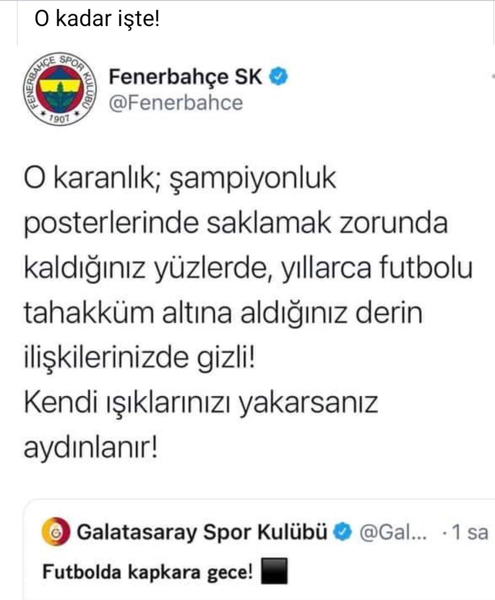 O KADAR İŞTE!