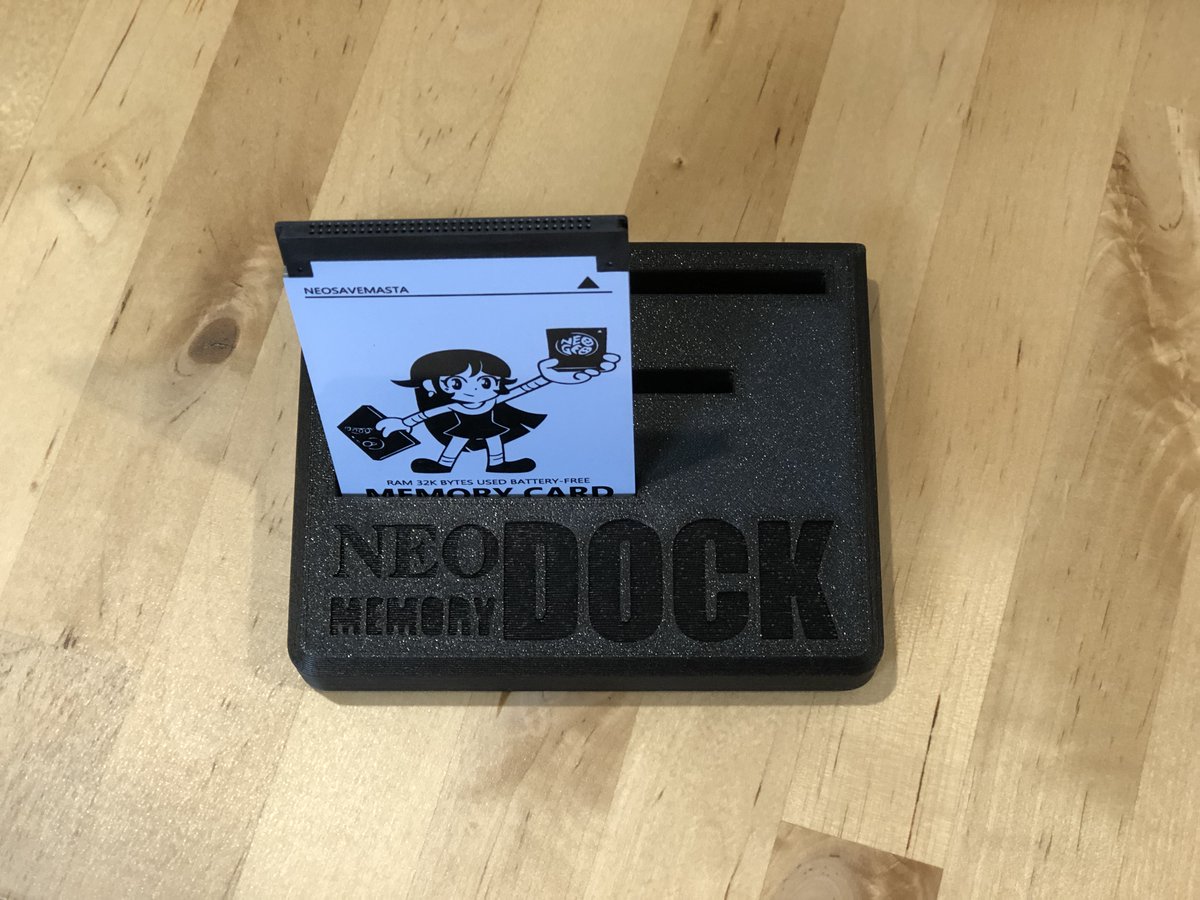 ToddsNerdCave's tweet photo. I think we are just about there. The Neo Memory Dock for #NeoGeo memory cards is pretty much complete. 

Includes large rubber feet similar in size to the AES ones and recessed weights to make it more solid. Holds 3 cards in a staggered pattern for easy display. #retrofrog https://t.co/NqnJJMAu4C