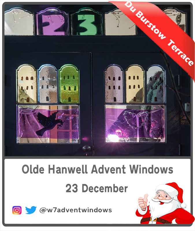 w7adventwindows's tweet photo. December has flown by, it's #day23, which means it's the penultimate night of #w7adventwindows. Here are the first three stunning representations of the festive season: #hanwell #AdventCalendar https://t.co/cUn7VjZ5vW