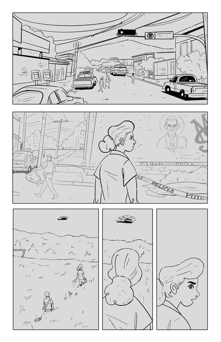 A style test for a project on the Salvadorian Civil War earlier this year. Linework is still really not my strong suit ??‍♂️ Gave up trying to fit it into a narrative, but have so much written out, still think it's important to put it out there. webcomic maybe? 