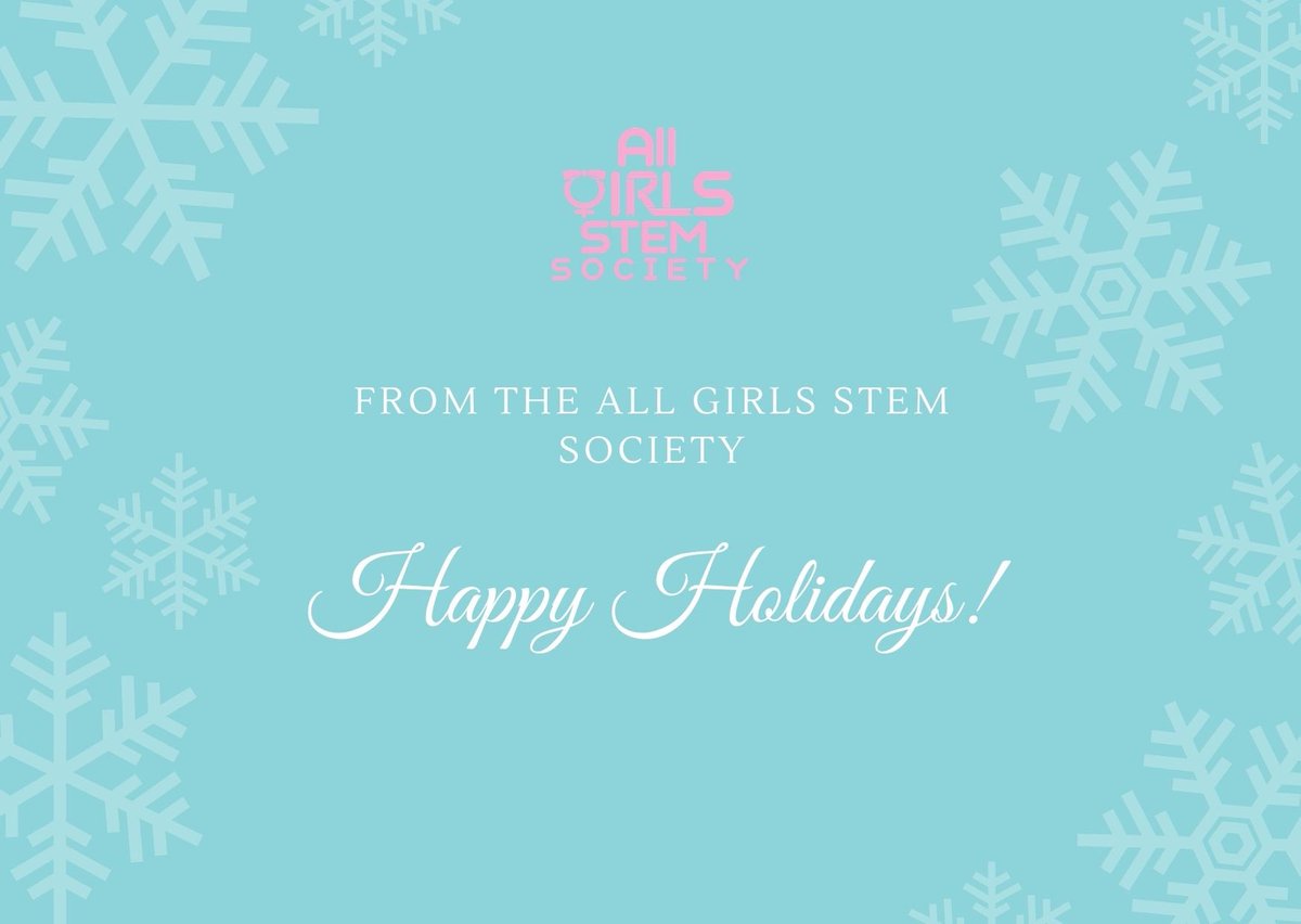 Happy Holidays from the AGSS family to yours! ❄️Under “News &amp; Posts” you can read news stories about AGSS or catch-up with volunteers on our blog! Check out our testimonials page where you can read about girls’ experiences with STEM and AGSS. Stay safe and warm, see you in 2021!