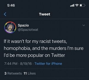 allegedly, there is a twitter user by the name of spazio behind it all. This user was constantly complaining about why his racist tweets would not go viral