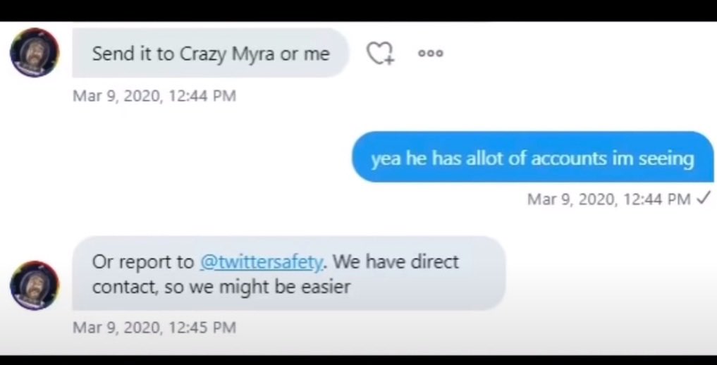 how does he allegedly do it? well, it’s through a connection to someone at twitter safety. this was an allegedly leaked DM between him and someone else, where he says that he has direct contacts at twitter safety.