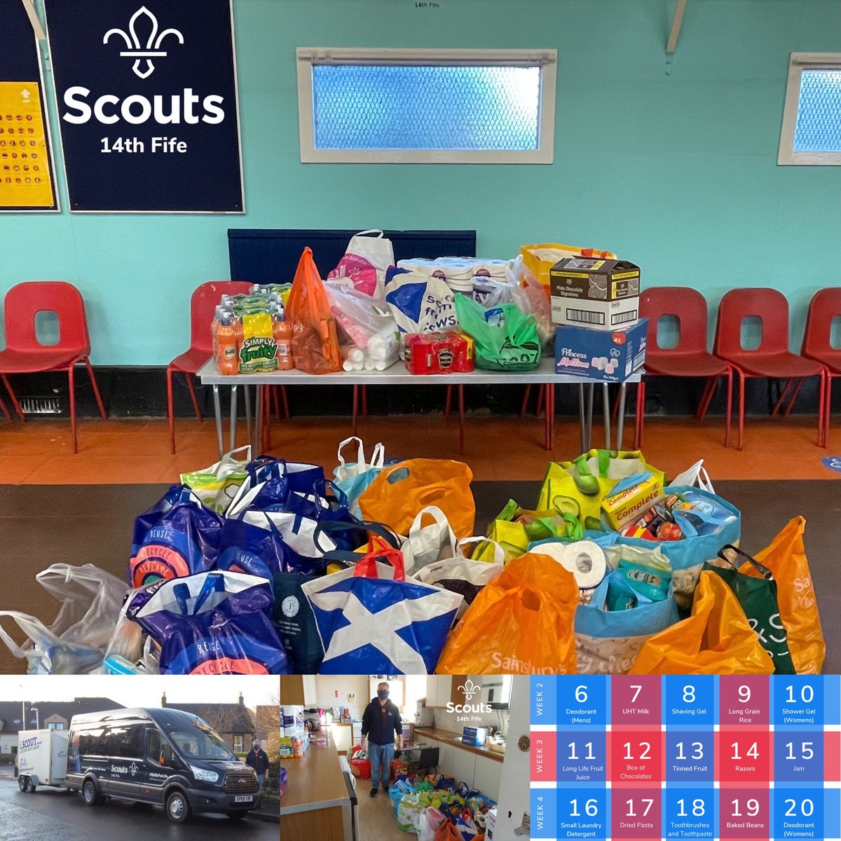 Fantastic response to our Reverse Advent Calendar appeal in aid of <a href="/KdyFoodbank/">Kirkcaldy Foodbank</a>. Thanks to everyone who donated. <a href="/scoutsscotland/">Scouts Scotland</a> #AMillionHands
