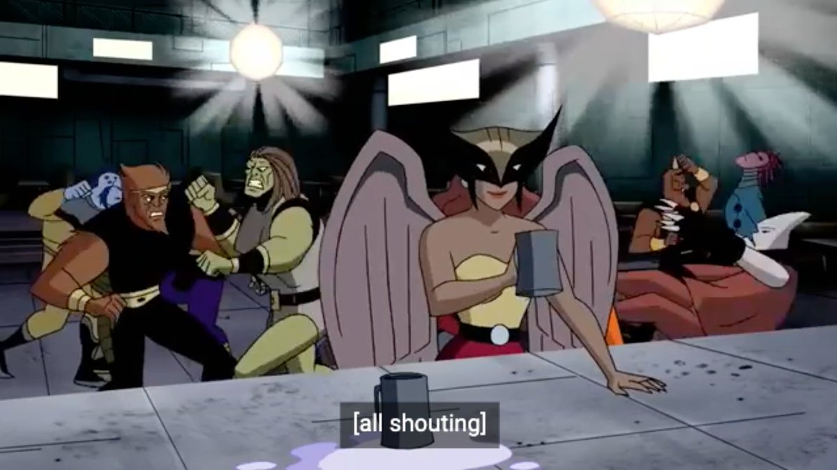 Green Lantern: Your holiday traditions suck??? All I did was drink shitty alien beer and get into a brawl????Hawkgirl: Says the guy whose idea of "celebrating the season" is creating false images of men out of frozen water????