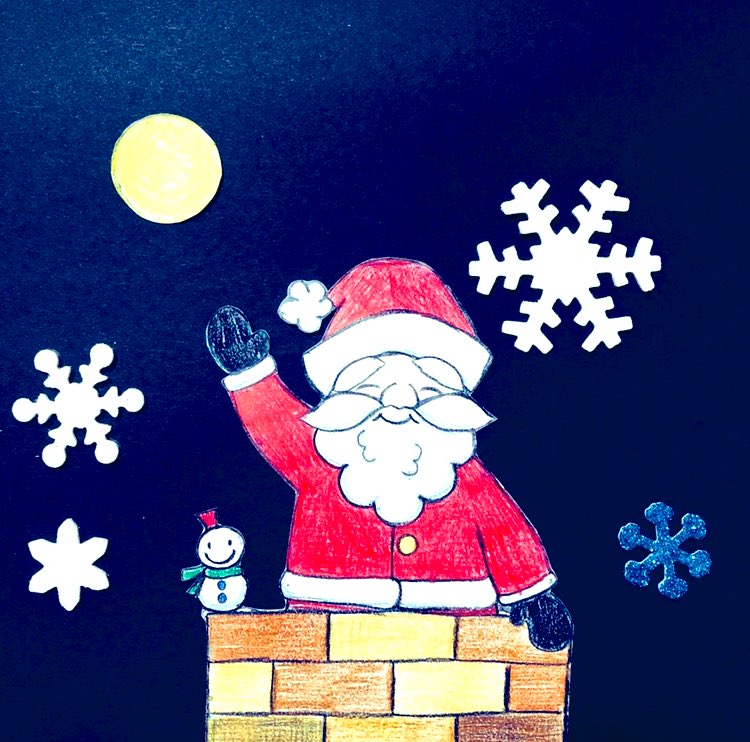 メリークリスマス 絵 イラスト 色鉛筆 色鉛筆画 クリスマス 絵 あさみ のイラスト