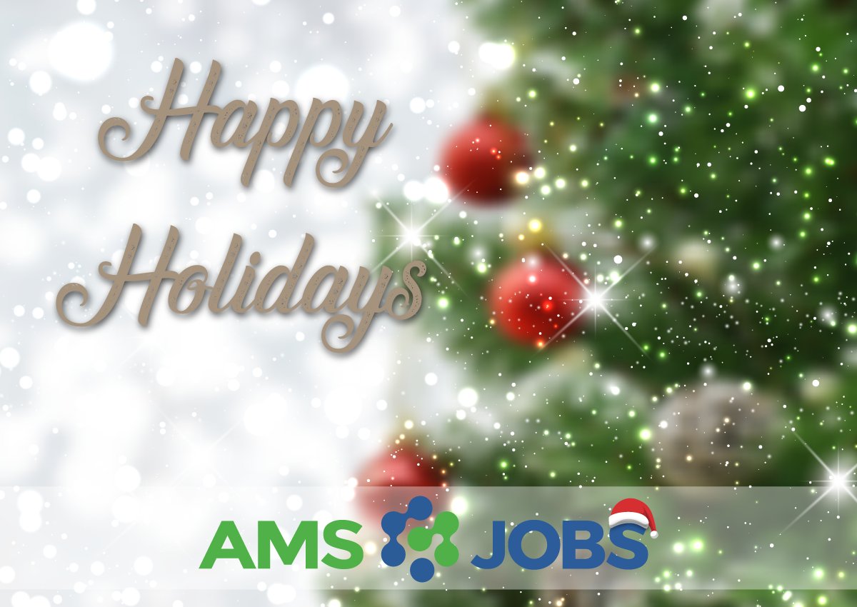 🎁🎄 HAPPY HOLIDAYS TO ALL from your friends at <a href="/AMSJobsInc/">AMS JOBS</a>! 🎄🎁 #Holidays #Christmas  #association #community #joy #family #grateful