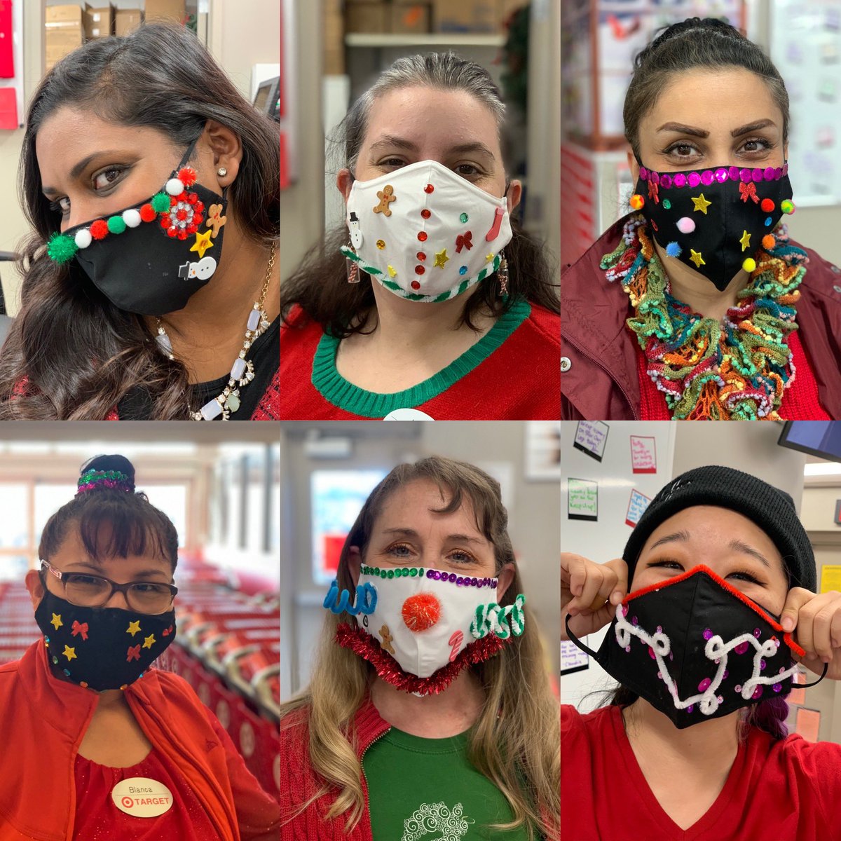 ThatTargetLady's tweet photo. Make your own ugly mask day may be one of my new favorite days! Love, love, love! ❤️💚#worksomewhereyoulove #target https://t.co/ajbgUUCaS7