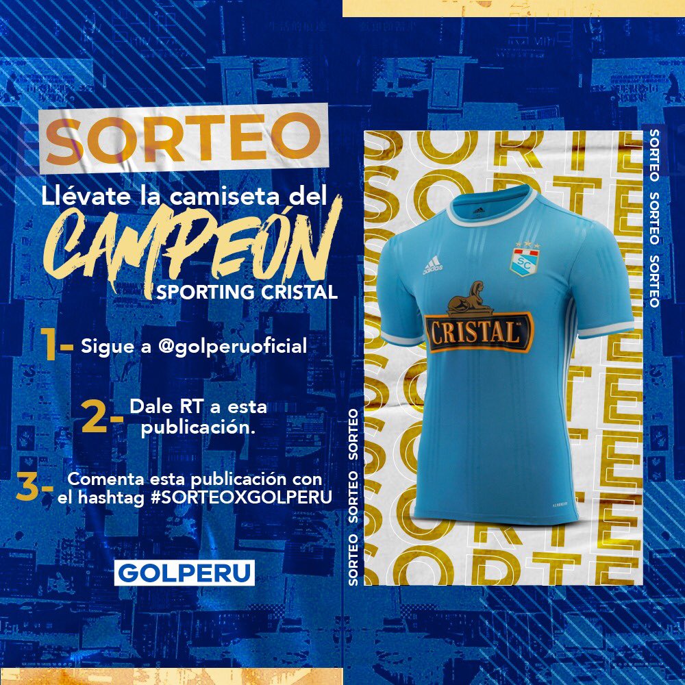 🚨 ATENCIÓN HINCHA CELESTE 🚨¡Sorteamos la camiseta del campeón <a href="/ClubSCristal/">Club Sporting Cristal</a> para que celebres este nuevo título! ¿Quieres ganarte una? 
Solo sigue las indicaciones que aparecen en la imagen 👇😉 ¡Suerte!

*Anunciaremos al ganador este 25 de Diciembre.