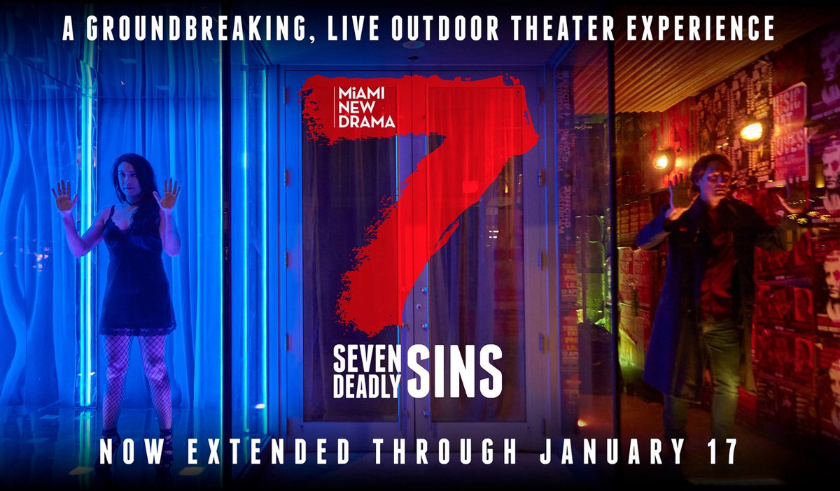 After back to back weekends of sold out performances, 7 DEADLY SINS has been extended through January 17 by popular demand! Tickets are going fast. Buy your tickets soon at miaminewdrama.org/7deadlysins #7DSMiami #livetheaterisback #MiamiNewDrama #7DS @LncolnRd