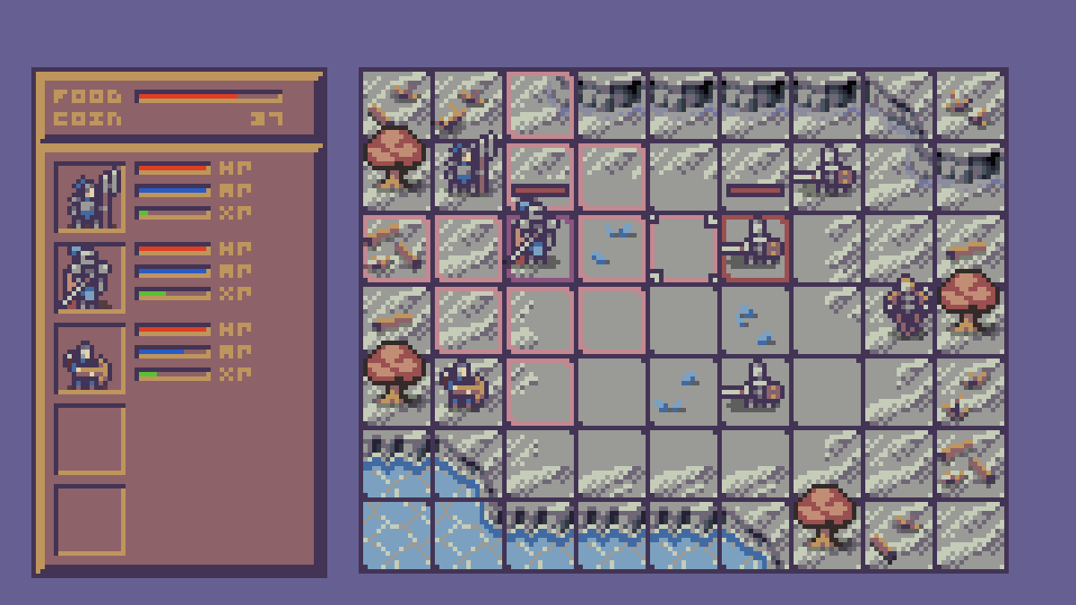 jakao_dev's tweet photo. thinking hard about what to work on next.. been playing some (long distance) d&amp;d recently so made a couple of mock-ups with that sort of vibe in mind 🎲⚔️

#indiedev #pixelart #dungeonsanddragons #gamedev https://t.co/xqOKixZYb8