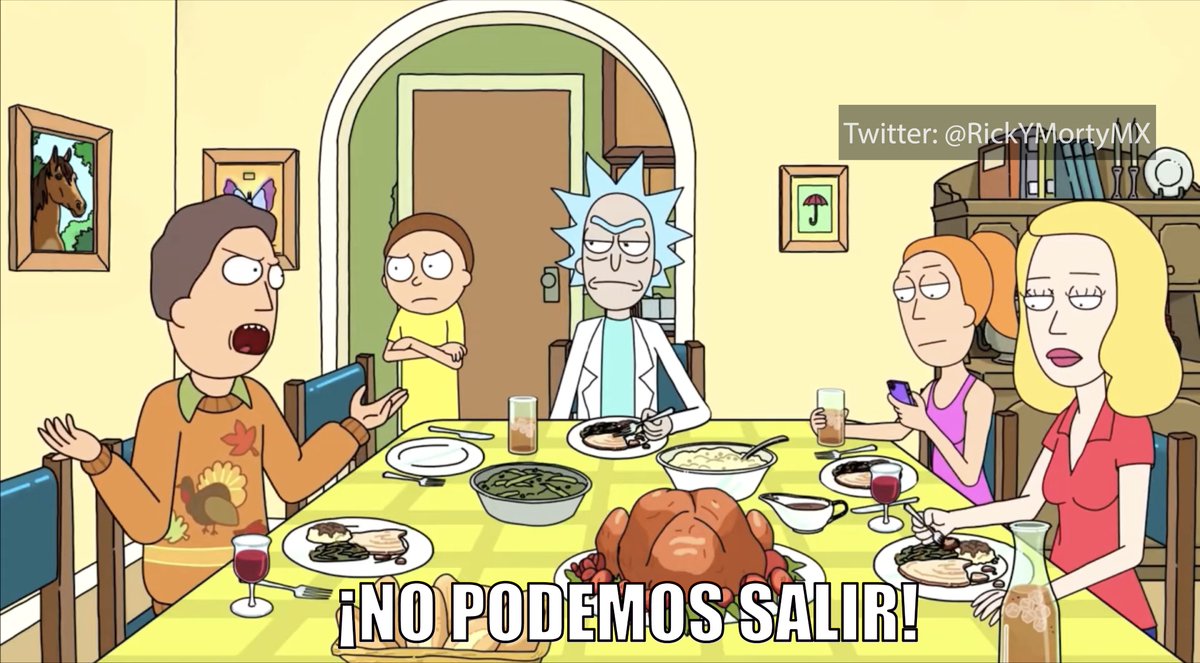RickYMortyMX's tweet photo. Cena navideña este año: https://t.co/WIn8jpFPRw