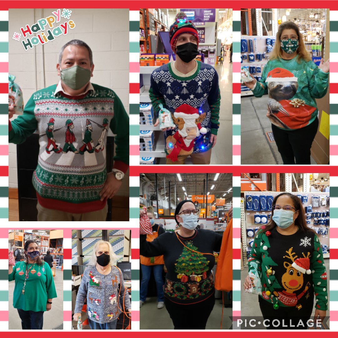 Ugly sweaters <a href="/2559HomeDepot/">The Home Depot 2559</a> . Its holiday spirit week! #getinthespirit #Christmas2020 #HDChristmas #spreadcheer <a href="/jose_montes76/">Jose Montes de Oca</a> <a href="/Katrina_Zeger/">Katrina Zeger</a> <a href="/b163dedd5c28487/">Julie Ebersole</a> <a href="/Aaronmy65966207/">Aaron myers</a> <a href="/OrrinBurkett/">Orrin Burkett</a> @thd0063