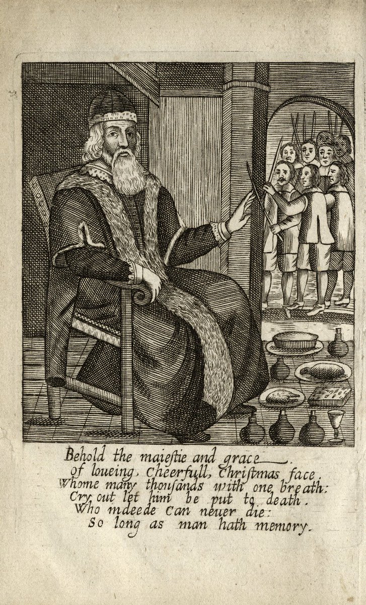 'The Examination and Tryal of Old Father Christmas' (1686):  https://luna.folger.edu/ll/thumbnailView.html?startUrl=%2F%2Fluna.folger.edu%2Fluna%2Fservlet%2Fas%2Fsearch%3Fos%3D0%26mid%3DFOLGERCM1~6~6~204874~112692%26bs%3D10 &  http://www.hymnsandcarolsofchristmas.com/Poetry/examination__and__tryal_of.htm