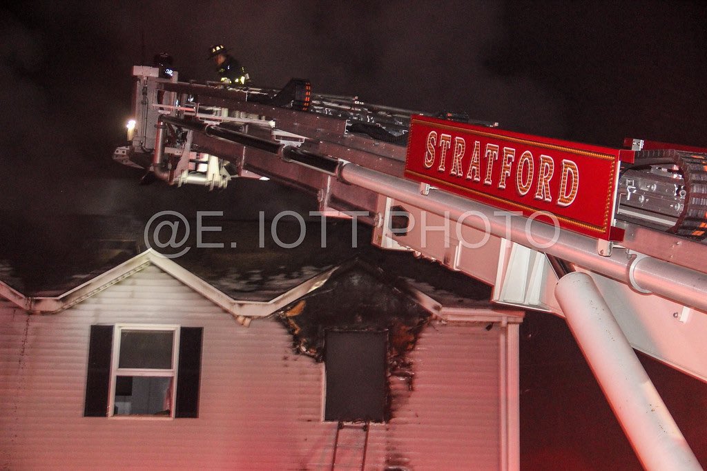 eiottphoto's tweet photo. @StratfordCTFire firefighters battled this fast moving 2nd Alarm Fire overnight on Cheshire St (12/21/20). E2  arrived first on scene and had heavy fire showing from the 2nd Floor extending into the attic. A 2nd Alarm was called soon after. Fire knocked down within 30 minutes. https://t.co/pDJCUAYUqv