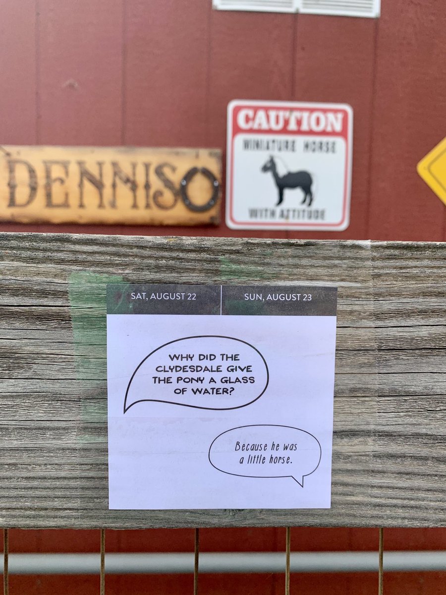CareyAnd72's tweet photo. Time for some get out of the house, but stay away from people fun. I’m going to randomly post silly jokes in fitting locations. If you stumble across the pun repost with a photo. $5 to the 1st reposter. 
#scavengerhunt #puns #Dennis https://t.co/ST7dFn6Kze