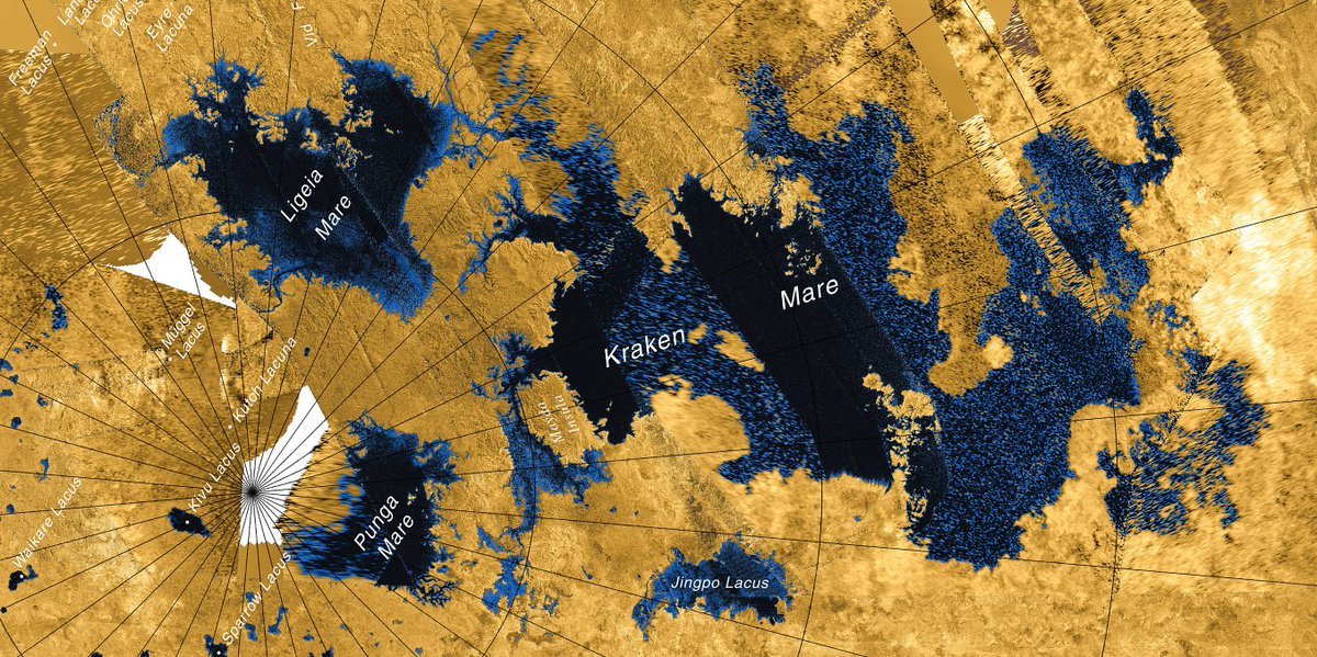 Now onto Titan, which is a completely different beast. Titan is really really interesting because not only does it have a subsurface ocean, it has rivers and seas on its surface of liquid hydrocarbons such as methane or ethane. Some use this as an argument against the... (8/11)