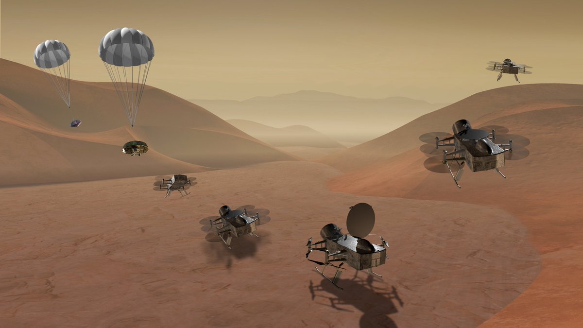 Titan also has a full-fledged atmosphere that is thick and contains organic compounds meaning organisms could possibly utilize these compounds as an energy source.There's a robotic mission planning on going to Titan called Dragonfly that'll look for life! (Thread later) (10/11)