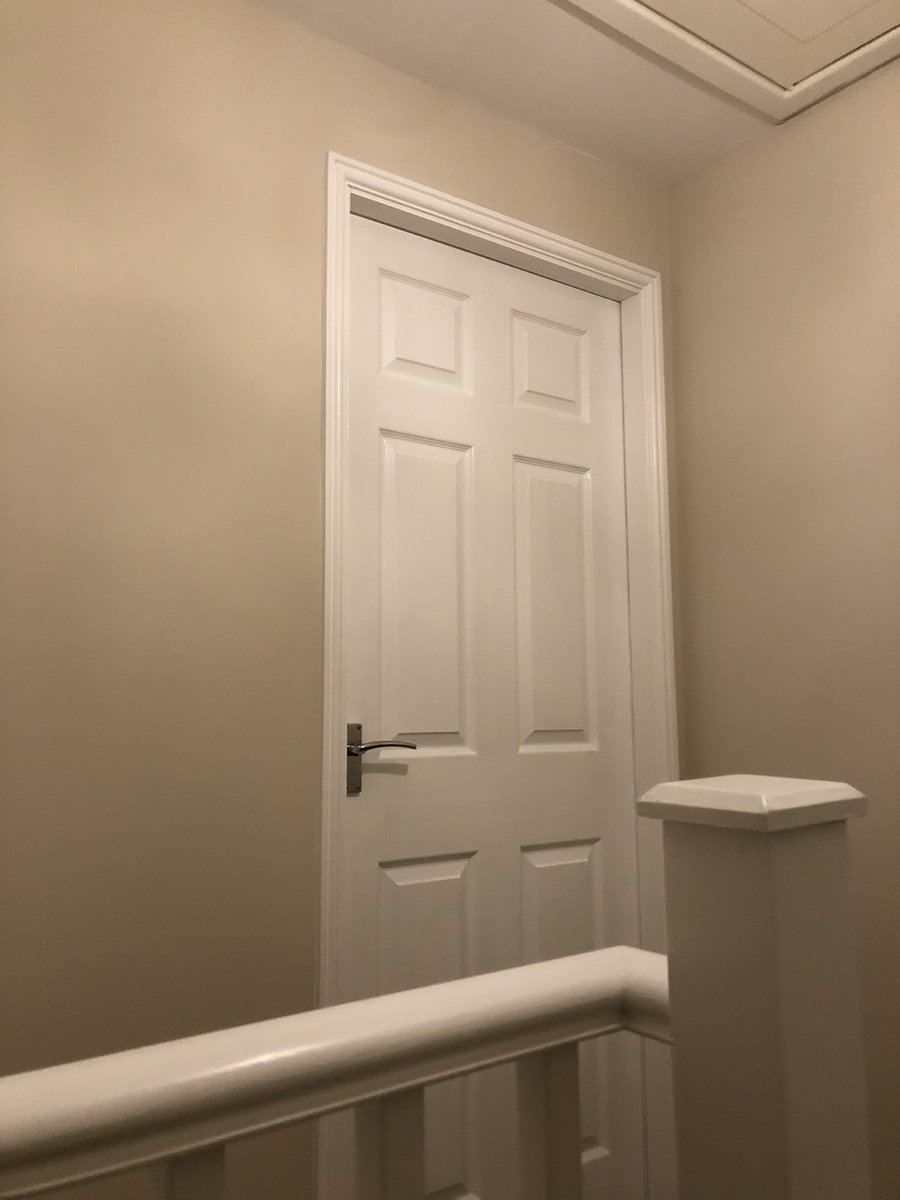 Natural hessian with satin finish woodwork.