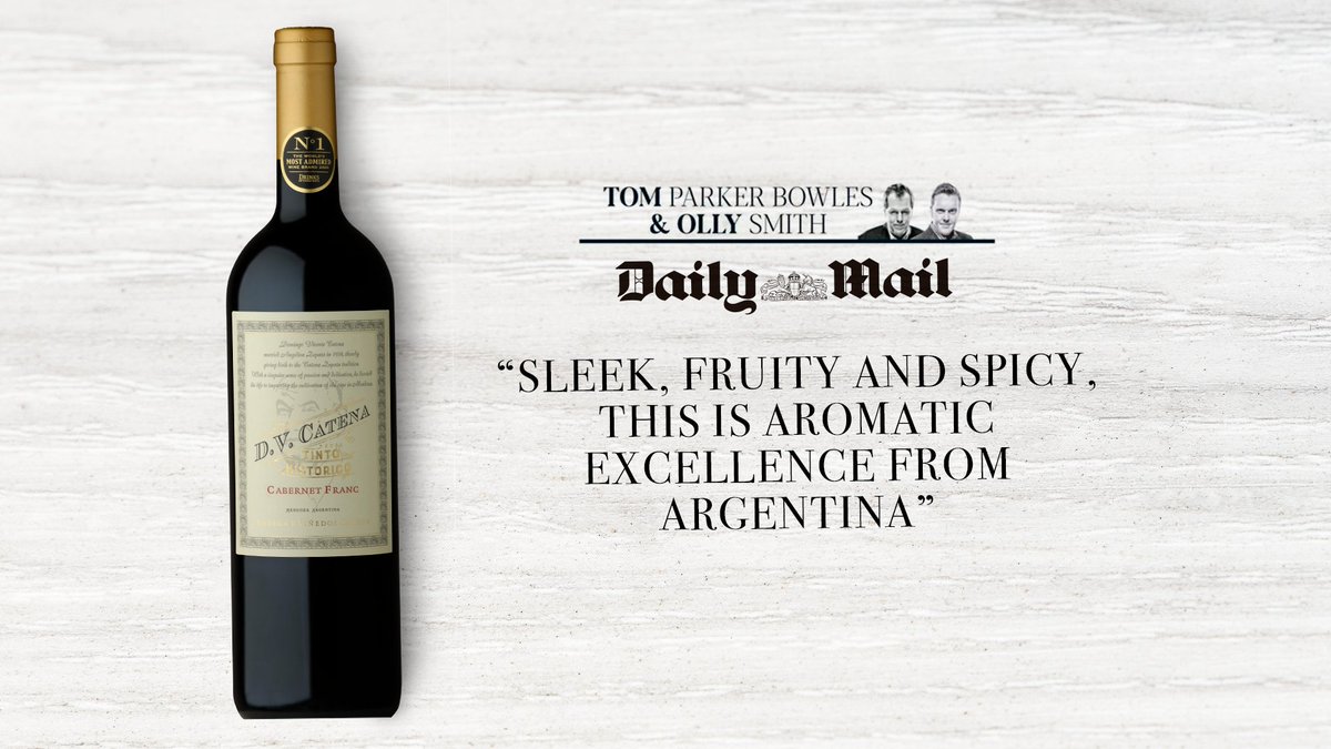The best wines with turkey for holidays🦃🎄Thank you so much <a href="/jollyolly/">Olly Smith</a> &amp; Tom Parker Bowles! A great honor to see our DV Catena Cabernet Franc 2018 in <a href="/DailyMailUK/">Mail+</a>! Cheers 🍷👏#CatenaWines #HappyHolidays