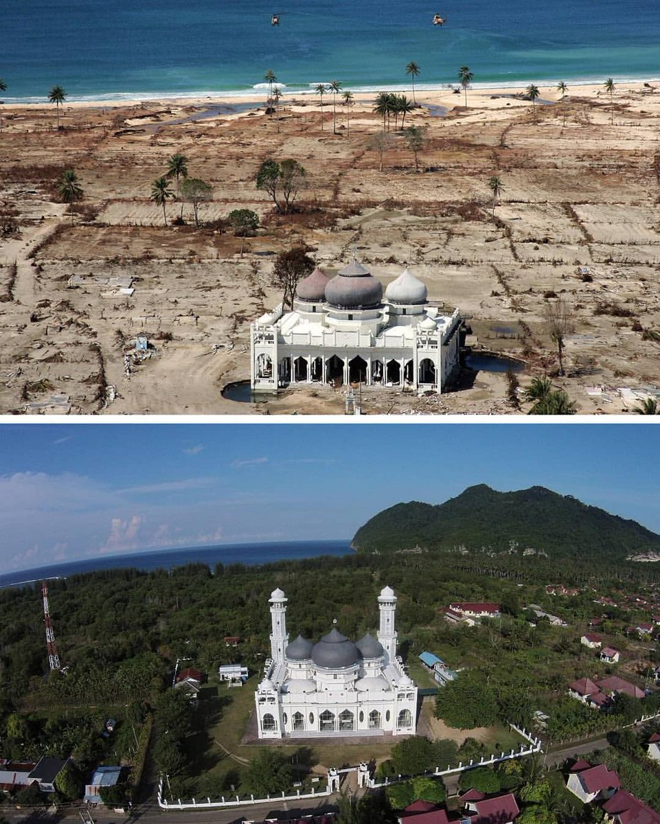 Masjid Tsunami Rahmatullah, Lampuuk. Satu2 nya bangunan disitu yang terselamat dan tak runtuh sbb tsunami walau air setinggi 18m menyerang.