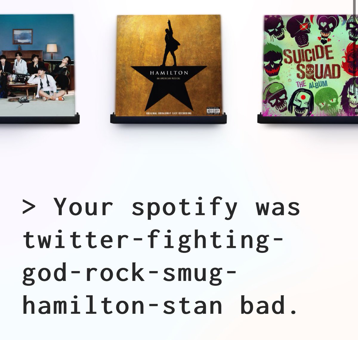 beyondthepirate's tweet photo. Dang that Spotify AI is actually brutal 😳 https://t.co/rUkrHMPCFo