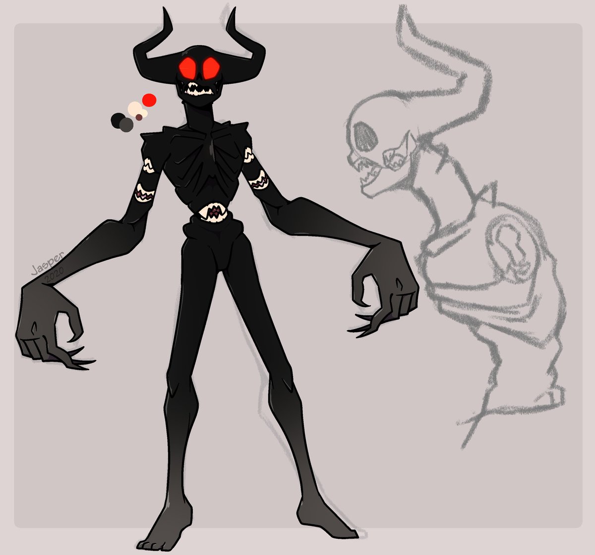 Wired_Sounds's tweet image. "There's a large reason nobody bothers...whatever this "Thing" is. Some say he's something of a higher power, or he's a gatekeeper who constantly changes forms. With misfortune and a trail of judgment following." - Book of Wayang, page 12

Done by @/squeaky_jasper!