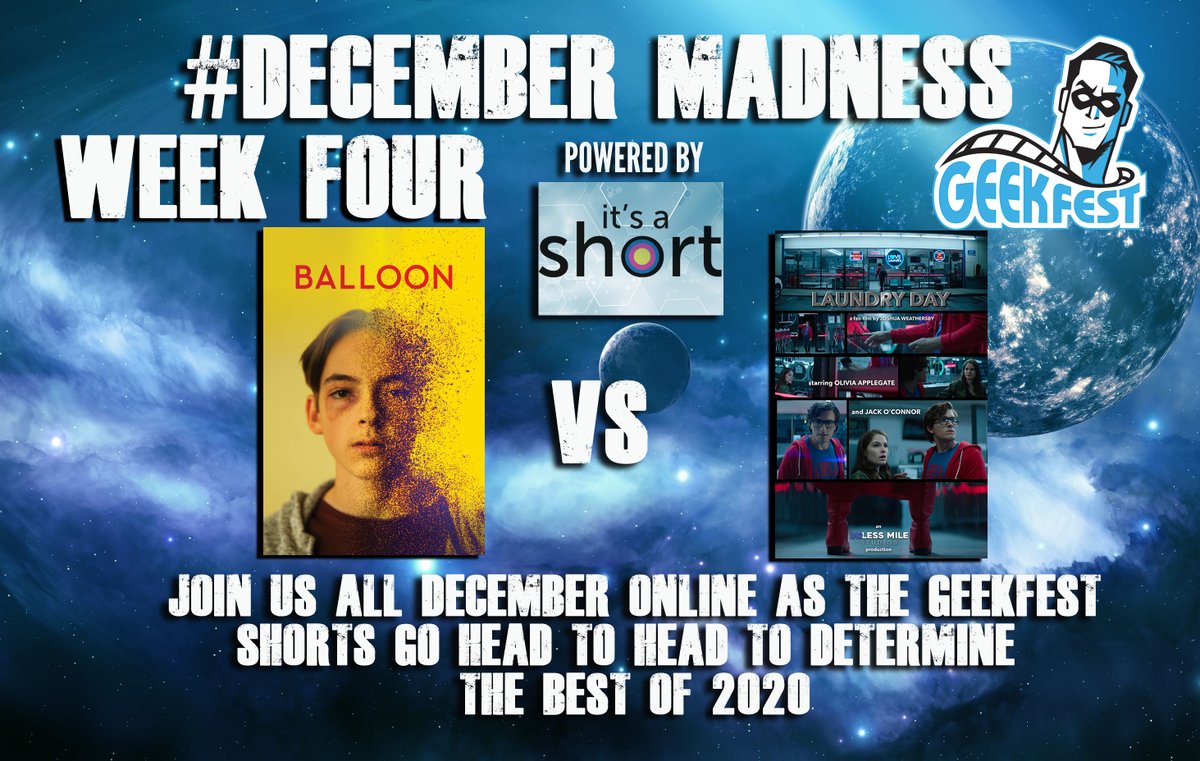 GeekFest Film Fests (@geekfilmfests) on Twitter photo #FINALFOUR
Watch and VOTE everyday!
<a href="/GeekFilmFests/">GeekFest Film Fests</a> <a href="/itsashort/">It's a Short</a> #DecemberMadness
One short in each head to head will move on the the next round!
Just 5 bucks to play everyday!
#SupportIndieFilm #FilmTwitter
itsashort.com/GeekFestDecemb… #FINALFOUR
Watch and VOTE everyday!
<a href="/GeekFilmFests/">GeekFest Film Fests</a> <a href="/itsashort/">It's a Short</a> #DecemberMadness
One short in each head to head will move on the the next round!
Just 5 bucks to play everyday!
#SupportIndieFilm #FilmTwitter
itsashort.com/GeekFestDecemb…