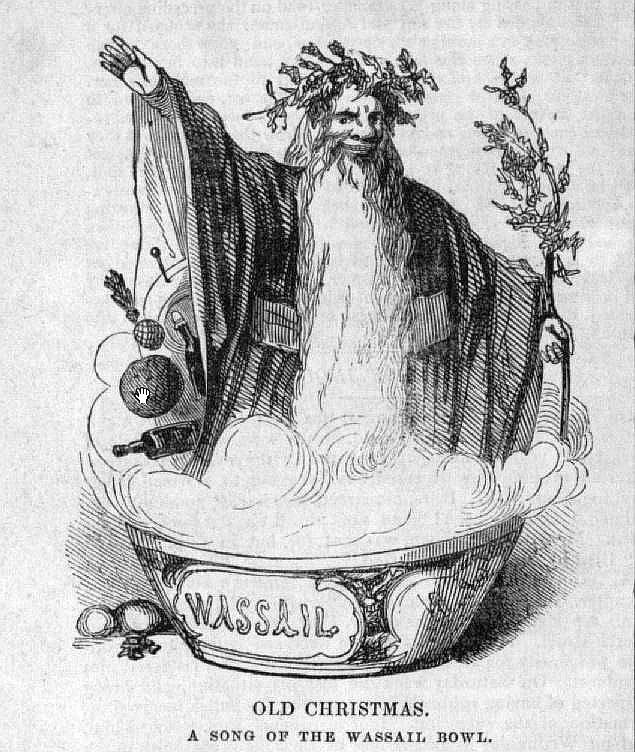 Old Christmas on the cover of the 1842 Christmas supplement to the London Illustrated News:  http://www.iln.org.uk/iln_years/year/xmas2.htm
