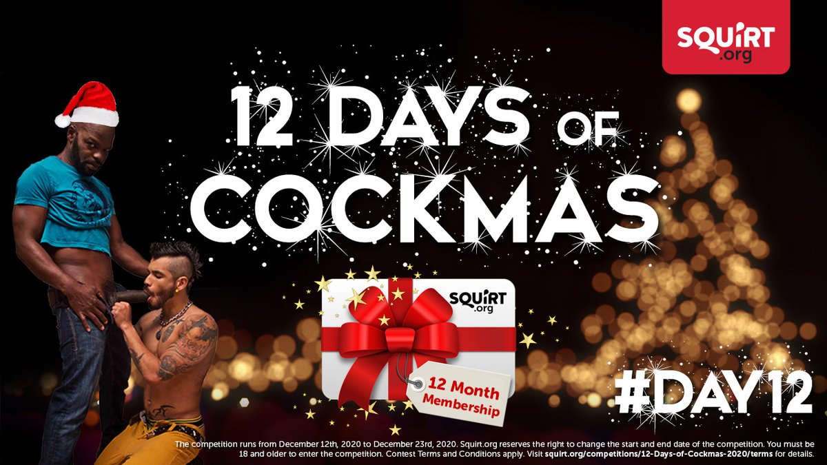 SquirtOrg's tweet photo. On the 12th Day of #Cockmas, https://t.co/5CfQENnvus gave to me... 1 Year of https://t.co/5CfQENnvus Fan Club Access to find and talk to hot #hornyguys! We'll be randomly selecting 1 winner - all you have to do is like and retweet this post. Details: https://t.co/wHHave8qmk 🎁 https://t.co/2wMVJBFiNm