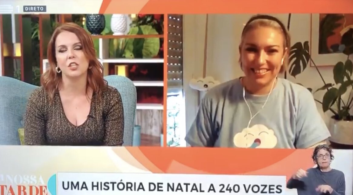 Hoje a RTP 1 destacou o nosso grande conto de Natal a 240 vozes