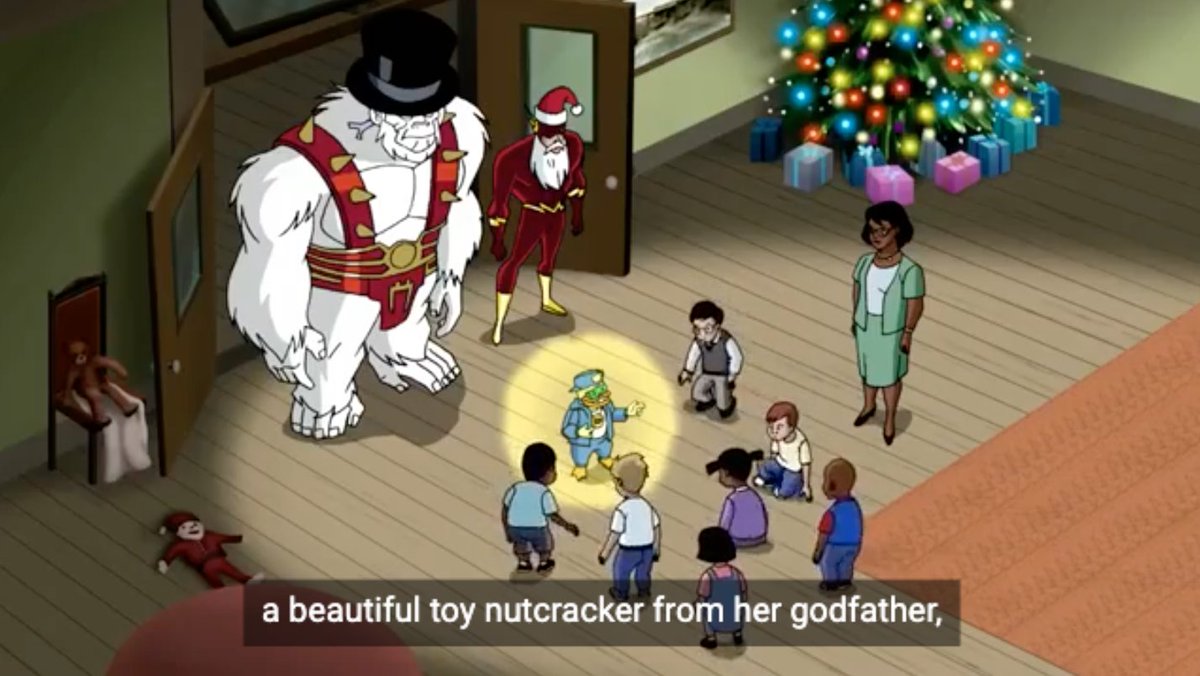 Flash: I’ll ask one more time. You didn’t rig this toy to be a bomb, did you? UltraHumanite: Not unless you count your MIND GETTING BLOWN by the tale of Tchaikovsky’s most beautiful ballet!!!Flash: CAN YOU PLEASE JUST DO A NORMAL CRIME FOR ONCE