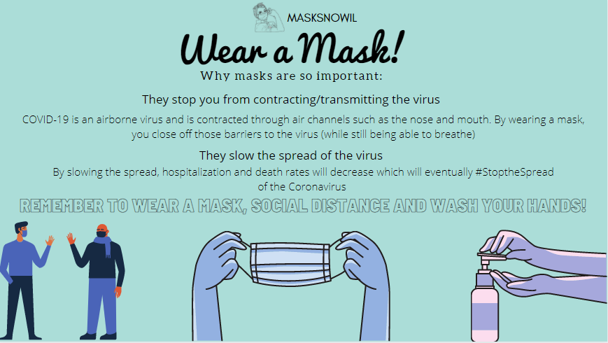 MasksNowIL's tweet photo. Happy #WearAMaskWednesday! Just a reminder that wearing a mask is critical in helping curb the effects of the #Coronavirus.  It is as important for others as it is for yourself. Spread the word so we can #StoptheSpread. https://t.co/CjErwR0eh4