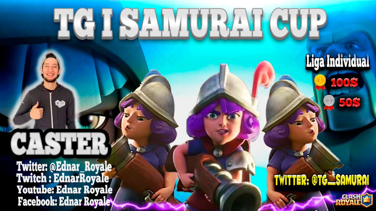 #CR | TG I SAMURAI CUP 🏆

Hoy les quiero presentar mi copa "TG I SAMURAI CUP" la cual sera una liga individual con un Pricepool de 150USD. Esta constará de 34 jugadores donde 26 de estos serán invitados y se les dará un Ticket y 8 seran por medio de clasificación.

<a href="/TG_SAMURAI/">TG I SAMURAI</a>